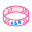 bracelet, fan, sport, supporter, accessories, scarf