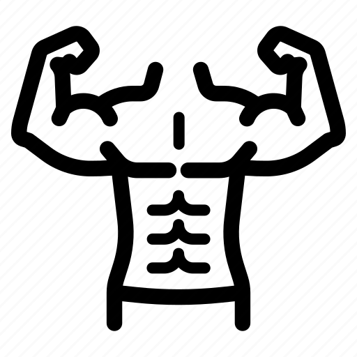 Muscular, body, flexing, bodybuilder, posing, biceps, abs icon - Download on Iconfinder