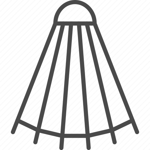 Badminton, game, line, outline, shuttlecock, sport, volant icon - Download on Iconfinder