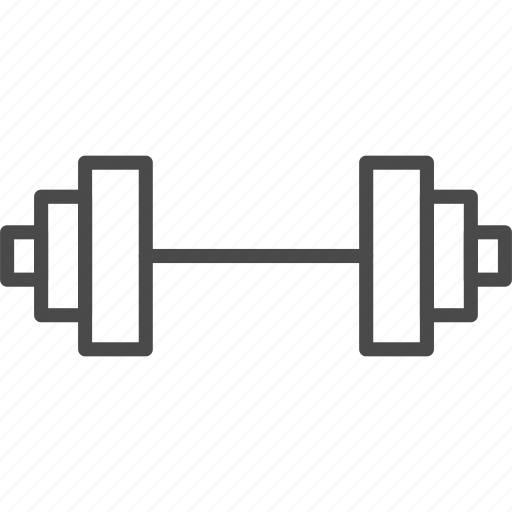 Barbell, crossbar, line, outline, rod, sport, weight icon - Download on Iconfinder