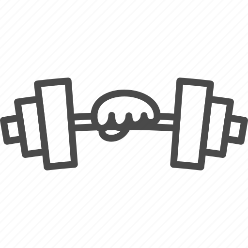 Barbell, fitness, gym, line, outline, rod, weight icon - Download on Iconfinder