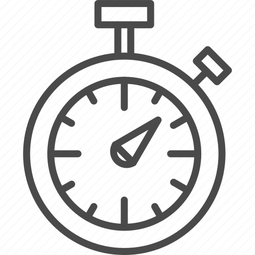 Clock, line, outline, speed, stopwatch, time, timer icon - Download on Iconfinder