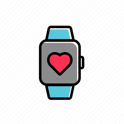 Colored, excercise, health, heartbeat, sport, watch icon - Download on Iconfinder