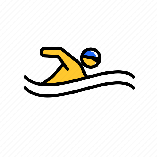Colored, excercise, pool, sport, swim, swimming icon - Download on Iconfinder
