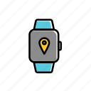 colored, direction, excercise, location, sport, watch