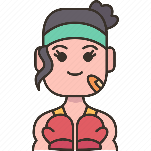 Boxing, boxer, woman, training, workout icon - Download on Iconfinder