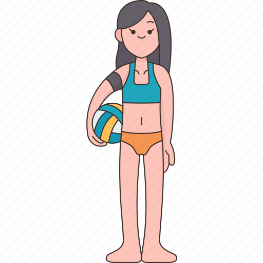 Volleyball, beach, player, competition, woman icon - Download on Iconfinder