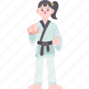 taekwondo, martial, punch, fight, practice