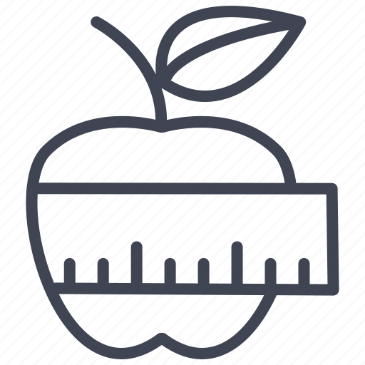 Apple, measuring, tape, health, healthy, sports icon - Download on Iconfinder