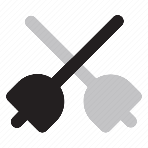 Fencing, sword, weapon, gun, war, military, badge icon - Download on Iconfinder