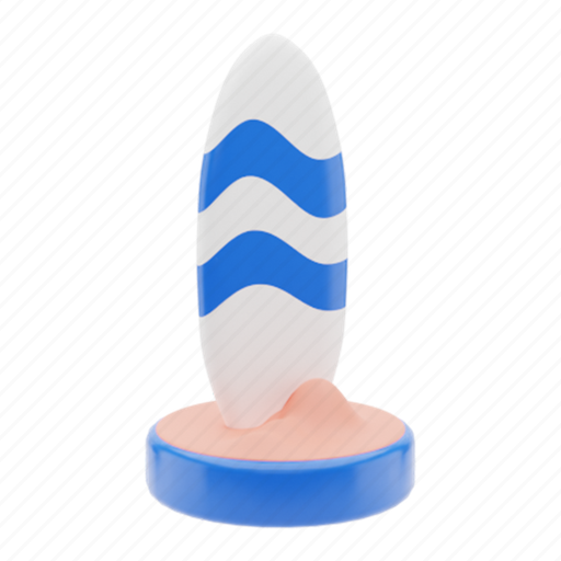 Surfing 3D illustration - Download on Iconfinder