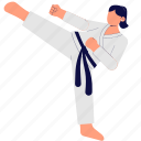 woman, taekwondo, female, fight, karate, character, person, activity, sport 