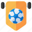 football tag, football label, football sign, football symbol, football emblem 