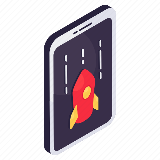 Mobile launch, phone launch, mobile startup, mobile initiation, mobile mission icon - Download on Iconfinder
