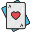 ace of hearts, gambling, heart card, playing card, poker card 