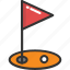 flagpole, golf club, golf course, golf course aerial, golf flag 