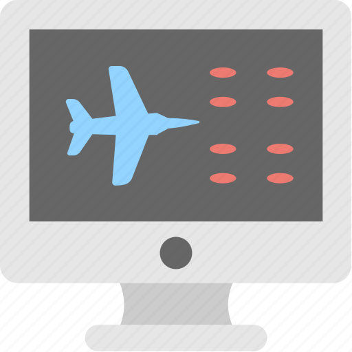 Gaming, monitor, online game, plane, play icon - Download on Iconfinder