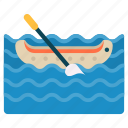 lake, water, paddle, canoe, sport