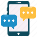 chat, speech, button, message