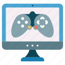 computer, game, controller, sports, play, laptop