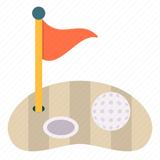 Hole, golf course, sun, tourism, game icon - Download on Iconfinder