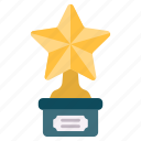 shiny, star, award, festive, gold