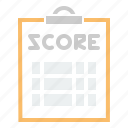 pad, paper, score, scorecard