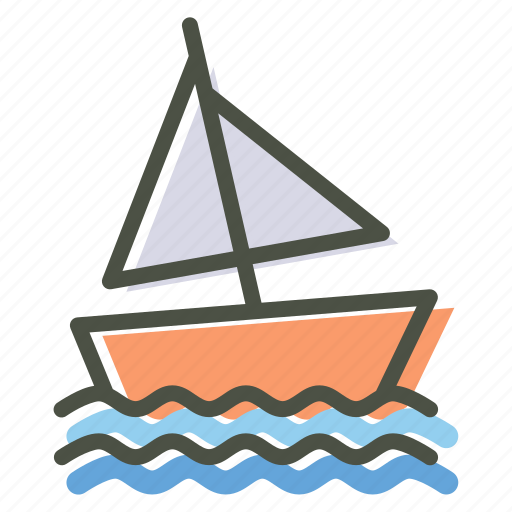 Beach, boat, sail, sailing, sports, water, yacht icon - Download on Iconfinder