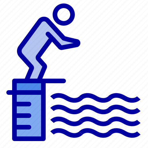 Diving, jump, platform, pool, sport icon - Download on Iconfinder