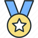 achievement, medal, sports, star