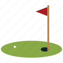 golf, golf ball, golf course, golf flag, hole, sports 