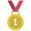 medal, sport, activity, medallion, award 