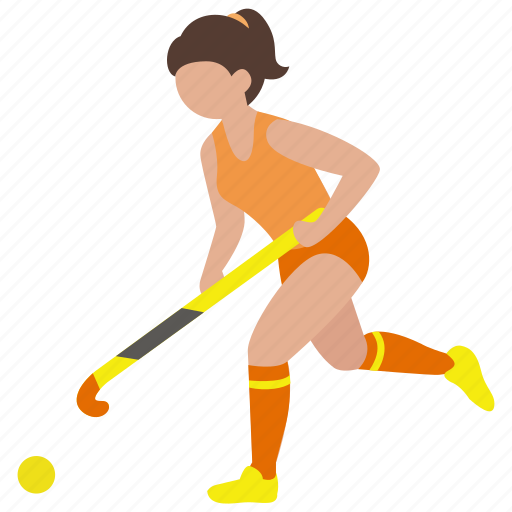Ball, field, grass, hockey, sport, stick, womens icon - Download on  Iconfinder