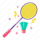 badminton, racket, shuttlecock, sports, sport, athlete, competition, game