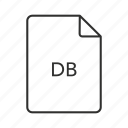 .db, database, database file, db document, db file, db file icon, db icon