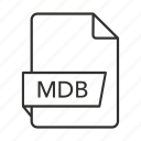 .mdb, database file, mdb document, mdb file, mdb file icon, mdb icon, microsoft access