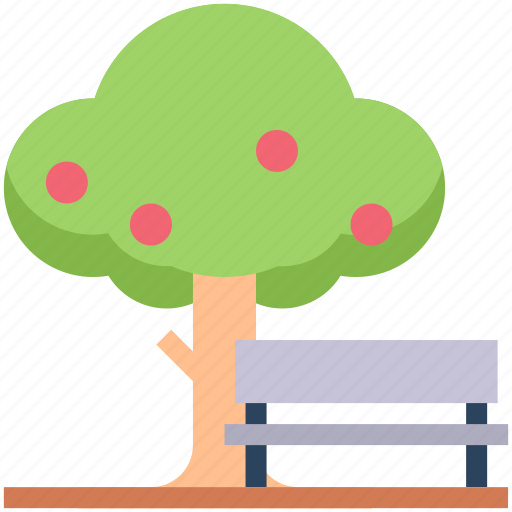 Apple, bench, ecology, environment, nature, tree icon - Download on Iconfinder
