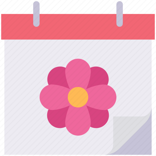 Appointment, calendar, date, floral, flower, reminder, spring icon - Download on Iconfinder