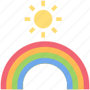 nature, rainbow, spring, sun, sunny, weather