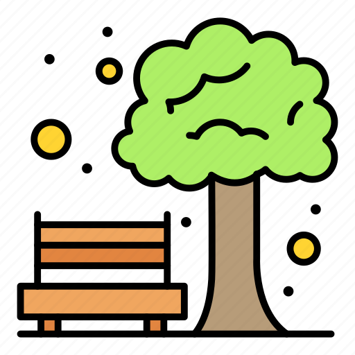 Bench, park, tree icon - Download on Iconfinder