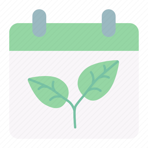 Calendar, spring, growing, sprout icon - Download on Iconfinder