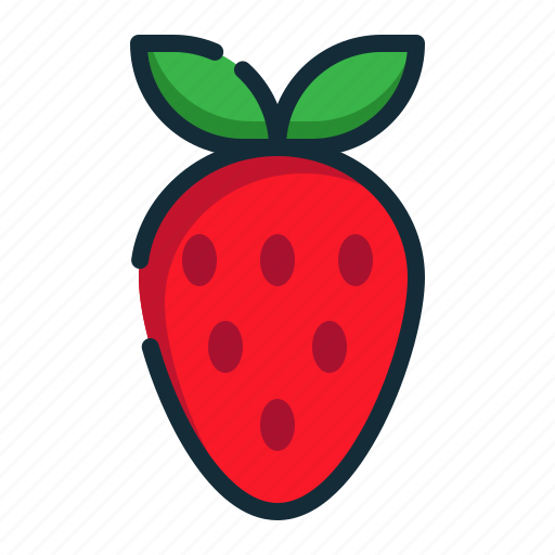 Strawberry, fruit, healthy, organic, fresh, sweet, dessert icon - Download on Iconfinder