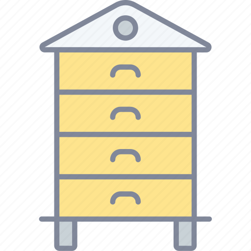 Beehive, honey bee, wooden, box icon - Download on Iconfinder
