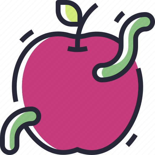 Fruit, spring, worms, apple icon - Download on Iconfinder
