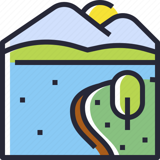 River, landscape, mountain, nature icon - Download on Iconfinder