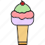 ice cream, dessert, sweet, food, cream, summer, ice, cone, ice-cream-cone 