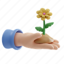 flower, with, hand, decoration, bloom, plant, blossom, spring, floral 