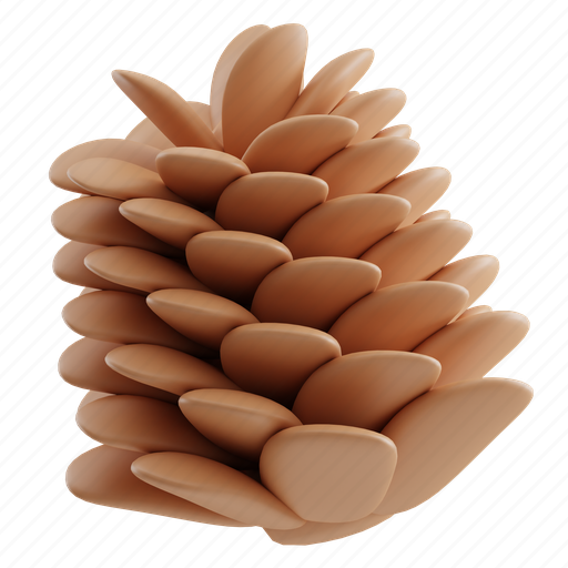 Pine cone, decoration, xmas, plant, seed, pine, cone 3D illustration - Download on Iconfinder