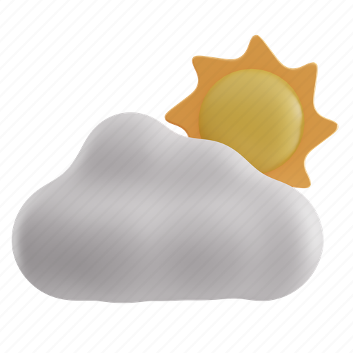 Cloud, and, sun, format, summer, weather, text 3D illustration - Download on Iconfinder