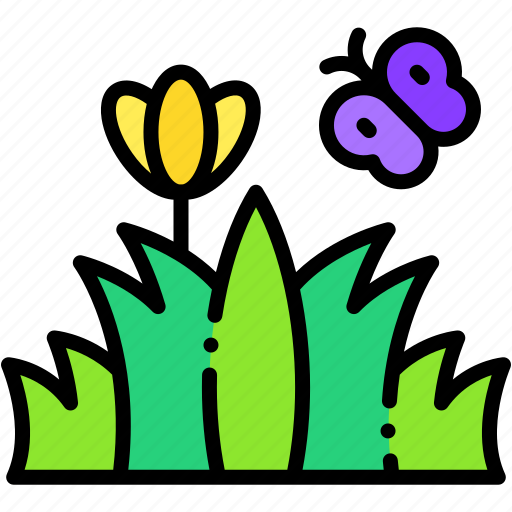 Grass, nature, butterflies, spring, bush, bugs icon - Download on Iconfinder